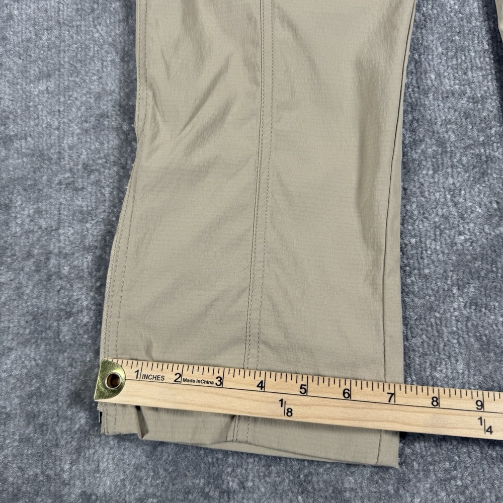 NWT Prana Capris Women's 6 Beige Nylon Zipper Leg Relaxed Low Rise - Picture 7 of 8